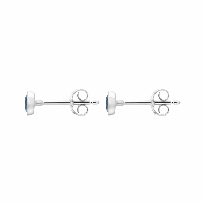 18ct White Gold Aquamarine Stud Earrings