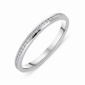 18ct White Gold Diamond Channel Set Wedding Full Eternity Ring
