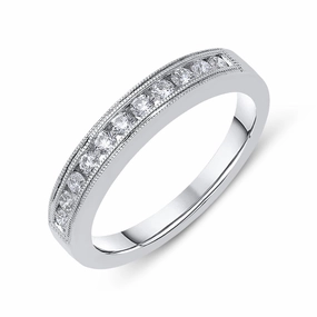 18ct White Gold Diamond Half Eternity Ring