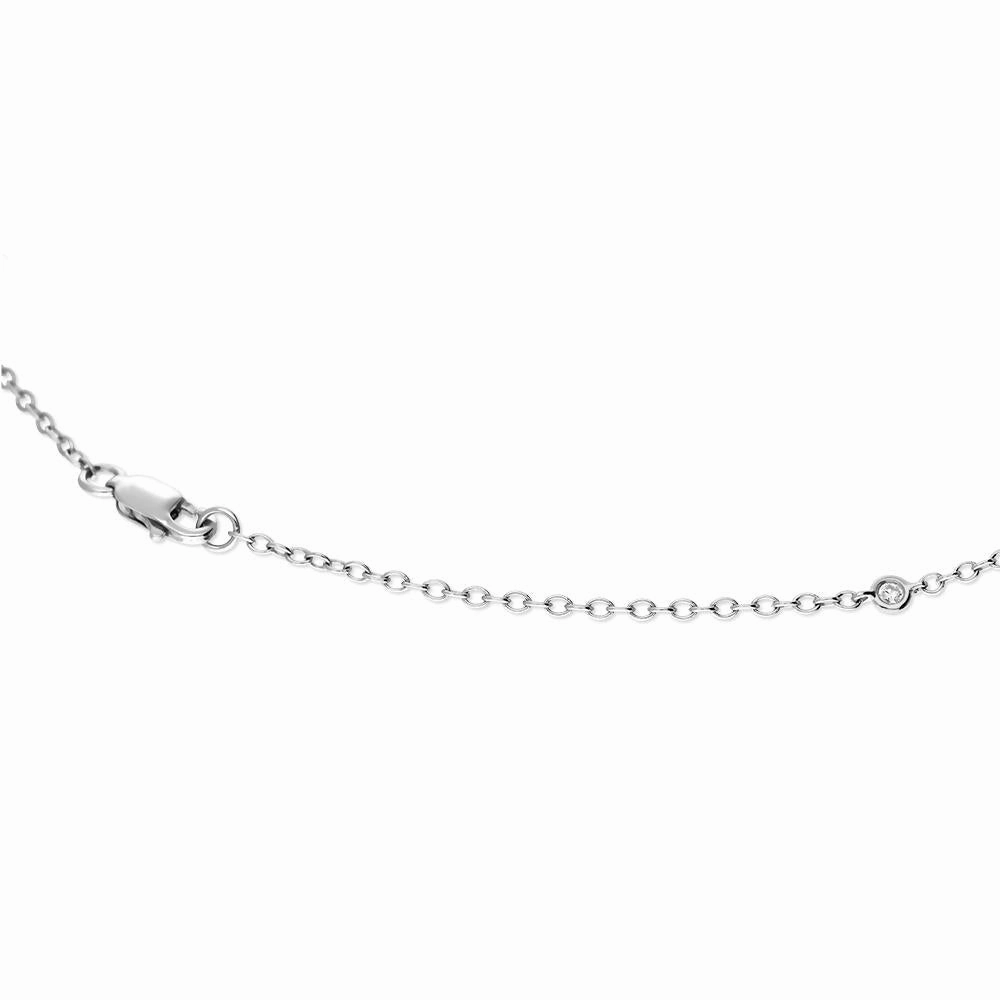 18ct White Gold Diamond Long Necklet