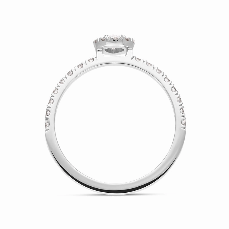 18ct White Gold Diamond Pear Cut Cluster Ring