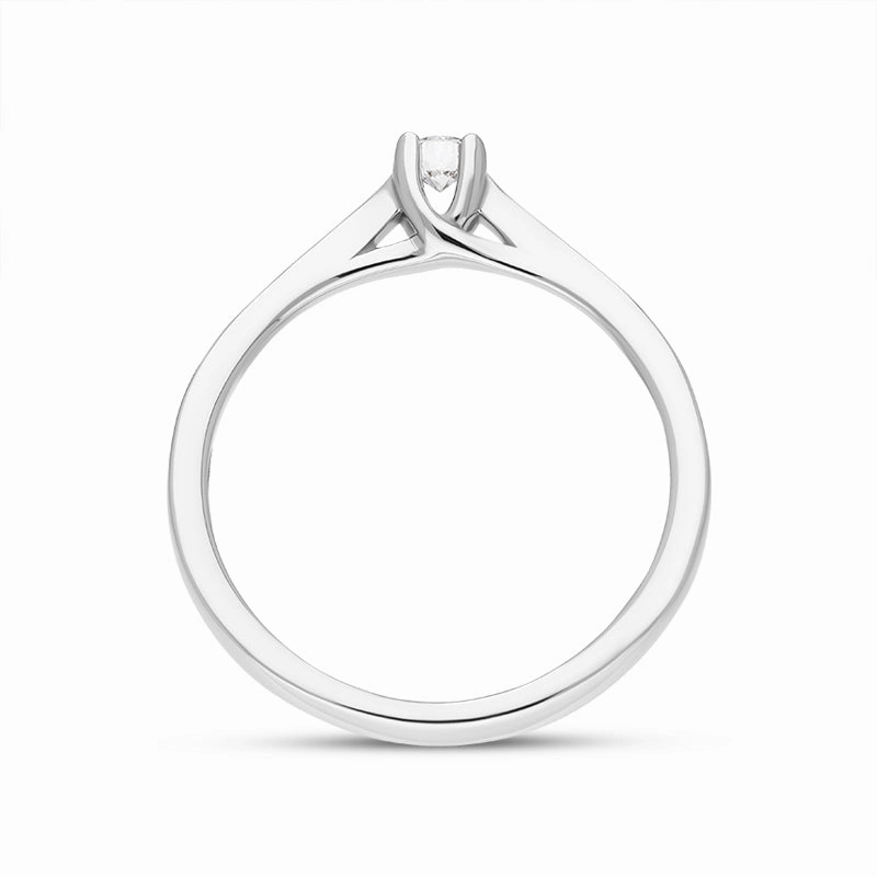 18ct White Gold Diamond Round Brilliant Cut Solitaire Ring