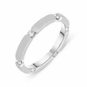 18ct White Gold Diamond Six Stone Wedding Eternity Ring