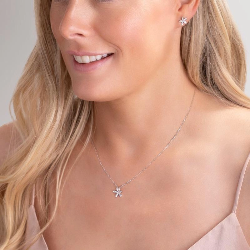 18ct White Gold Diamond Two Piece Gift Set
