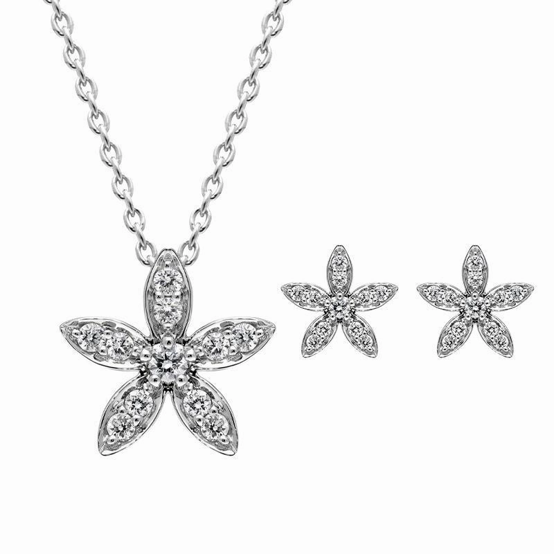 18ct White Gold Diamond Two Piece Gift Set