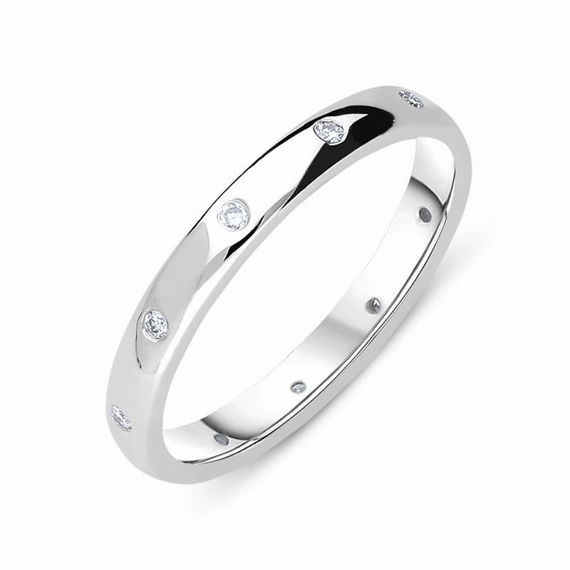 18ct White Gold Diamond Wedding Ring