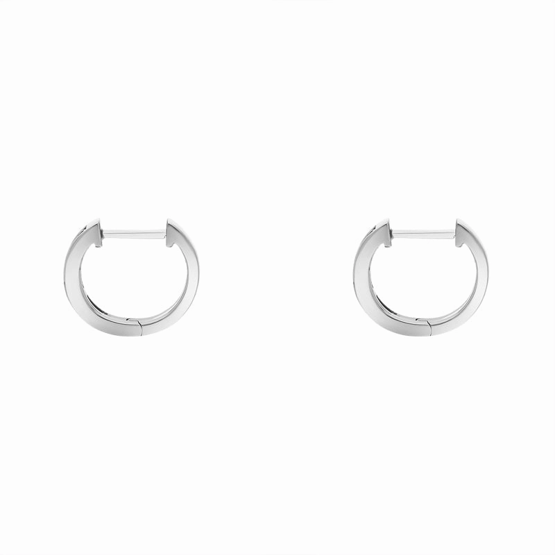 18ct White Gold Ruby Diamond Princess Cut Hoop Earrings