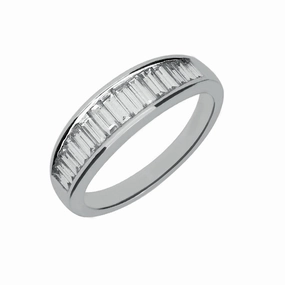 18ct White Gold Tapered 0.88 Carat Diamond Eternity Ring