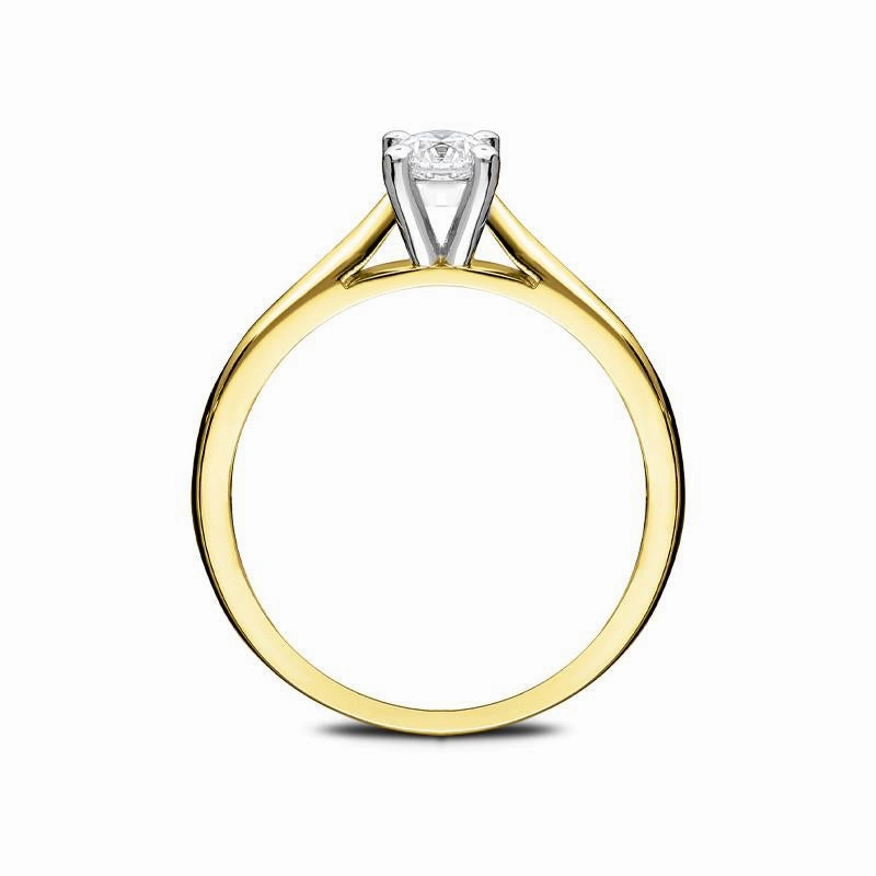 18ct Yellow Gold 0.33ct Diamond Brilliant Cut Solitaire Ring