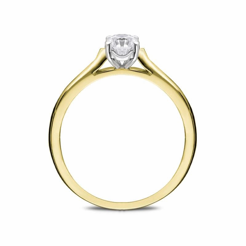 18ct Yellow Gold 0.40ct Diamond Brilliant Cut Solitaire Ring