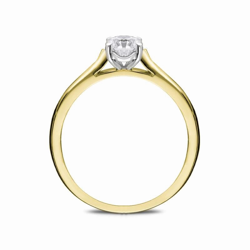 18ct Yellow Gold 0.50ct Diamond Brilliant Cut Solitaire Ring