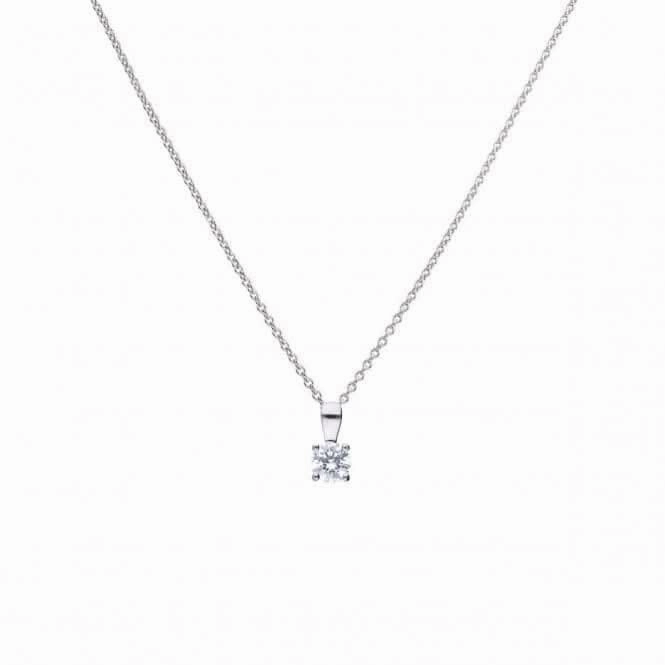 4 Claw Cubic Zirconia Solitaire 0.50ct Pendant P4917