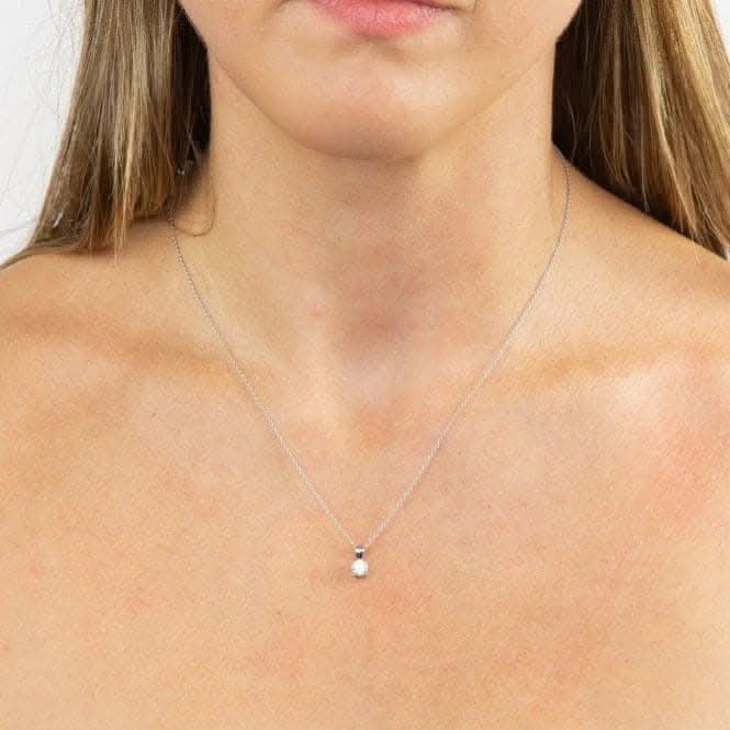 4 Claw Cubic Zirconia Solitaire 0.50ct Pendant P4917