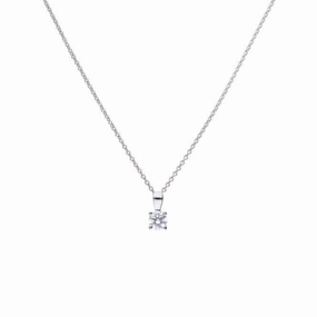 4 Claw Cubic Zirconia Solitaire 0.50ct Pendant P4917