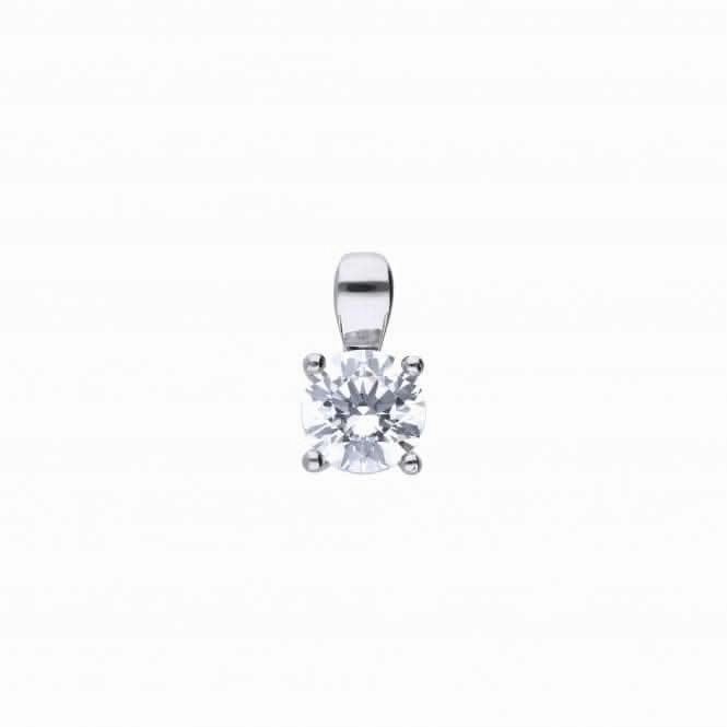 4 Claw Cubic Zirconia Solitaire 0.75ct Pendant P4918