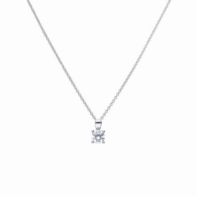 4 Claw Cubic Zirconia Solitaire 0.75ct Pendant P4918