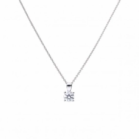 4 Claw Cubic Zirconia Solitaire 0.90ct Pendant P4919
