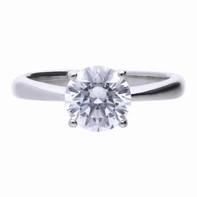 4 Claw Cubic Zirconia Solitaire 2ct Ring R3753