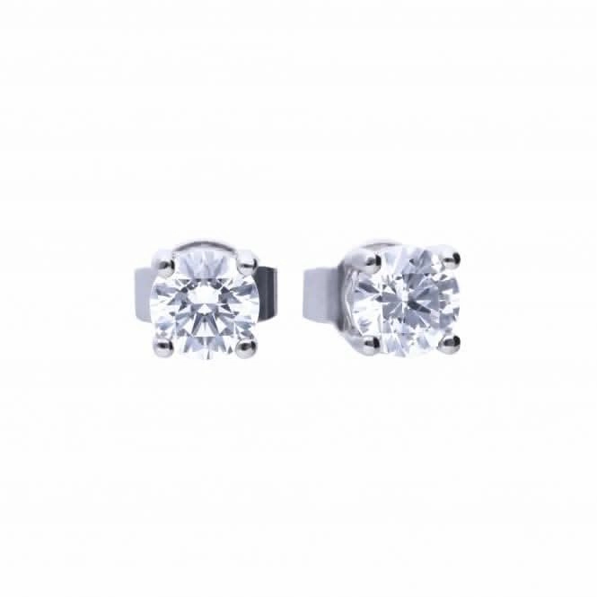 4 Claw Cubic Zirconia Studs 0.50ct E5905