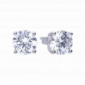 4 Claw Cubic Zirconia Studs 2ct  E5908