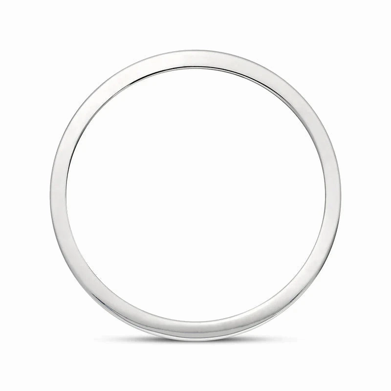 9ct White Gold 0.24ct Diamond King's Coronation Hallmark Princess Cut 5mm Ring D