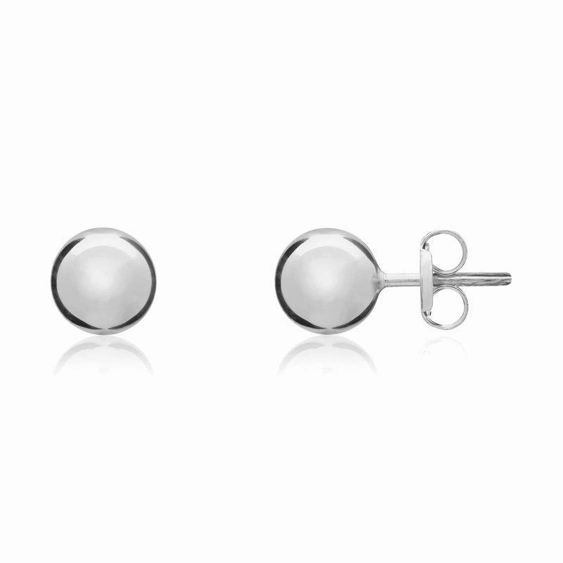 9ct White Gold 4mm Ball Stud Earrings