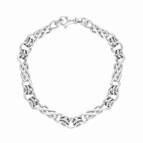 9ct White Gold Celtic Twist Handmade Bracelet