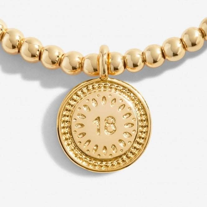 A Little 18th Birthday Gold Plated 17.5cm Stretch Bracelet 6987