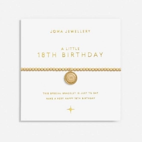 A Little 18th Birthday Gold Plated 17.5cm Stretch Bracelet 6987