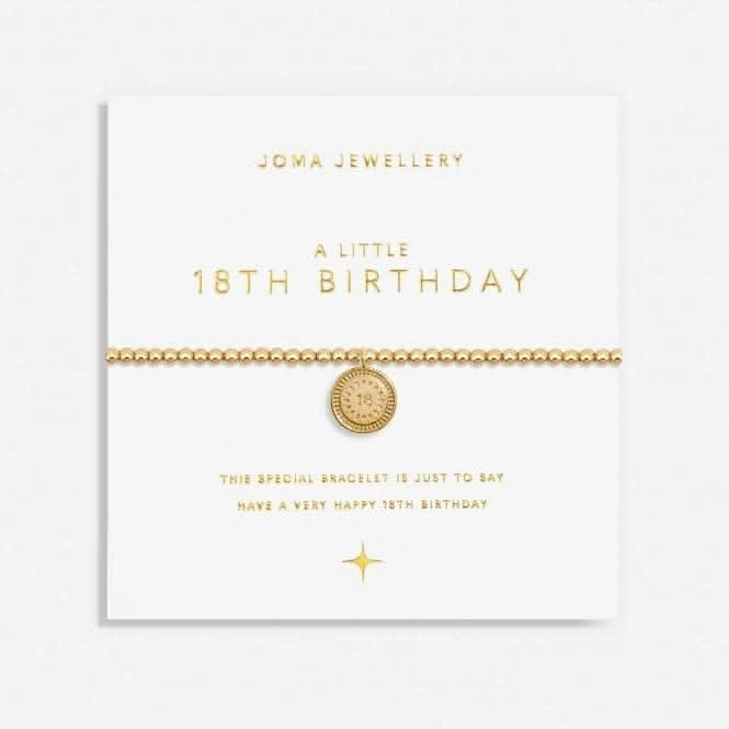 A Little 18th Birthday Gold Plated 17.5cm Stretch Bracelet 6987