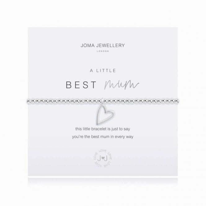 A Little Best Mum Silver 17.5cm Stretch Bracelet 4082