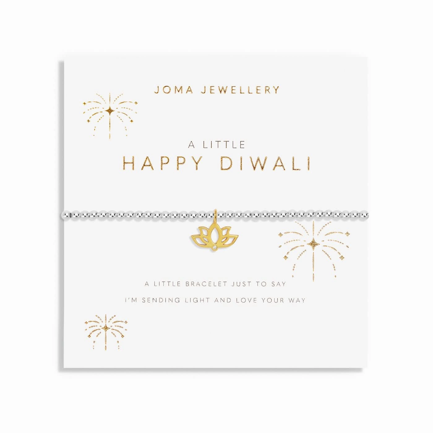 A Little Happy Diwali Silver Gold Plated Bracelet 7627