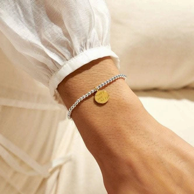 A Little Love You More Silver Gold Plated 17.5cm Stretch Bracelet 6999