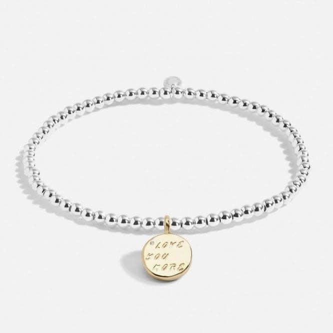 A Little Love You More Silver Gold Plated 17.5cm Stretch Bracelet 6999