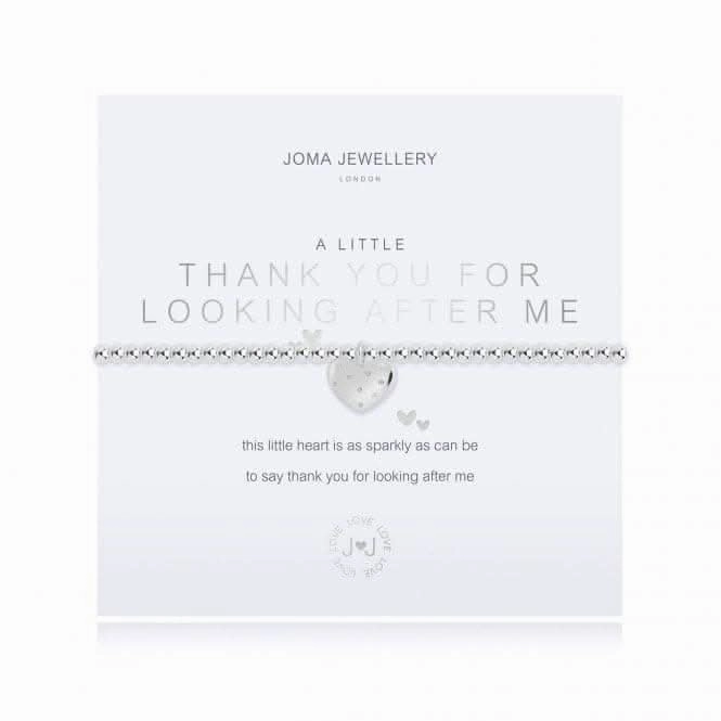 A Little Thank You For Looking After Me Silver 17.5cm Stretch Bracelet 3473