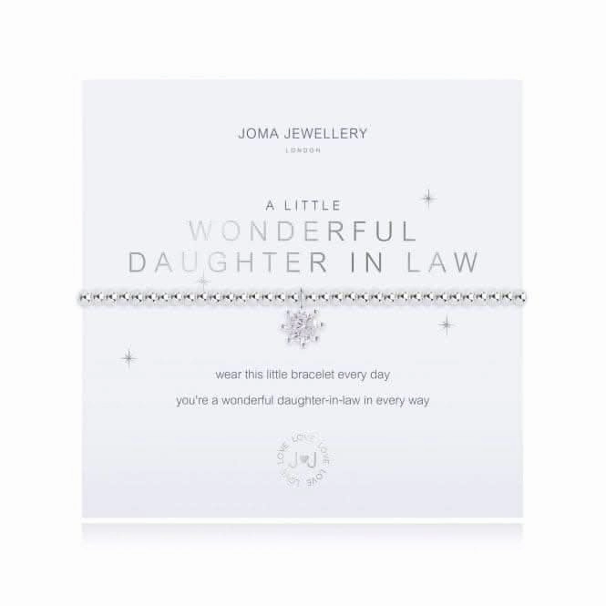 A Little Wonderful Daughter In Law Silver 17.5cm Stretch Bracelet 3222
