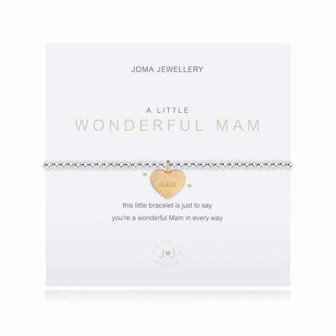 A Little Wonderful Mam Silver And Yellow Gold 17.5cm Stretch Bracelet 3999