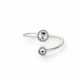 Alex And Ani April Sterling Silver with Swarovski Crystals Ring