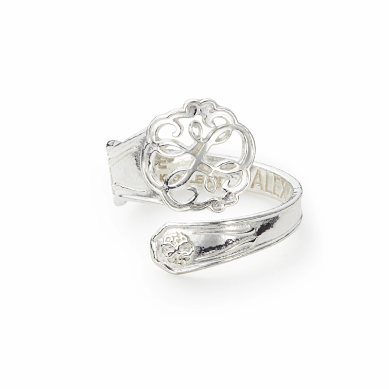Alex And Ani Path of Life Sterling Silver Spoon Ring