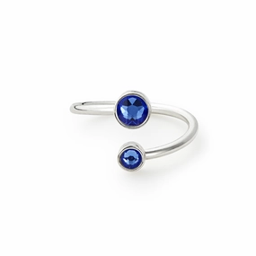 Alex And Ani September Sterling Silver with Swarovski Crystals Ring