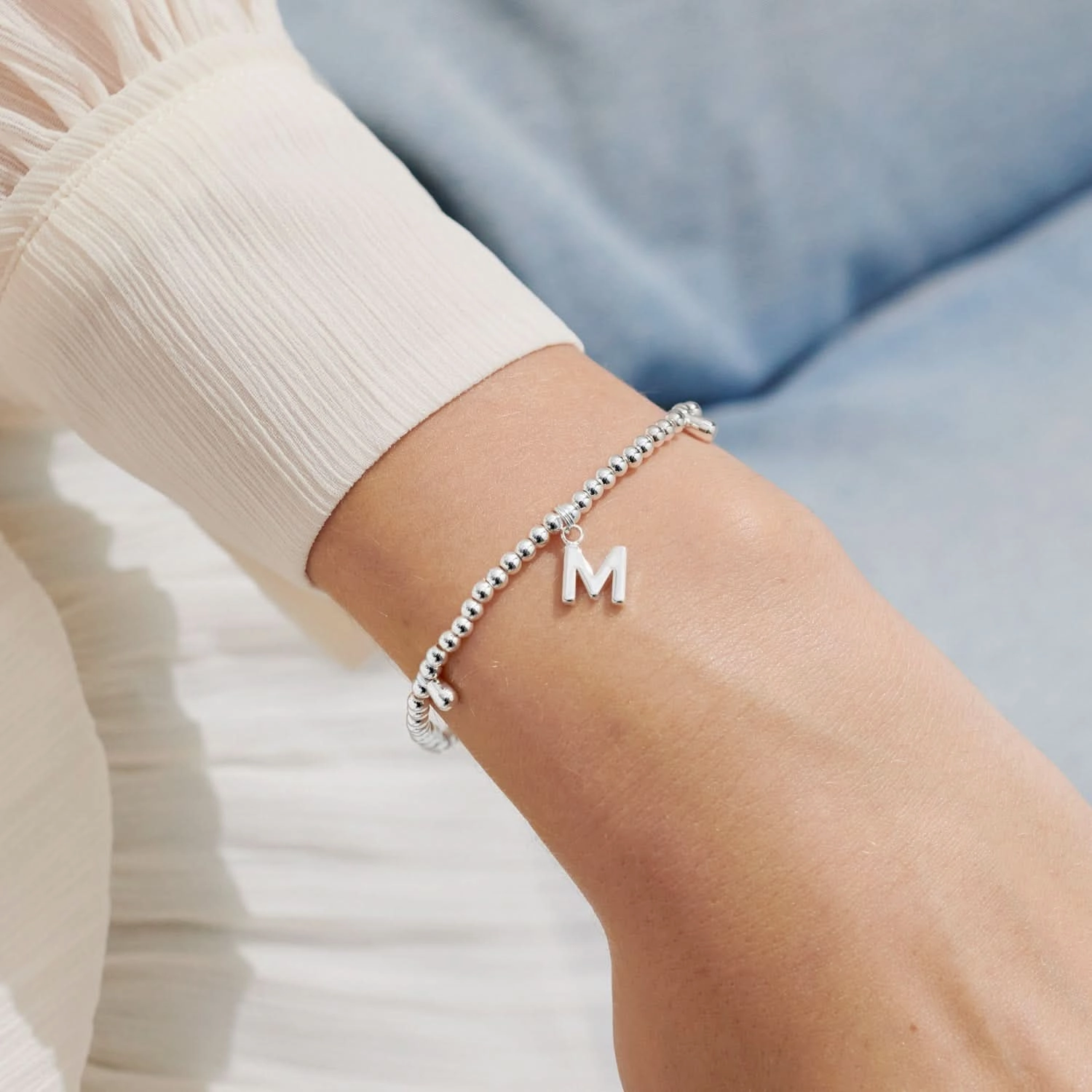 Alphabet A Little M Silver Plated Bracelet 7754