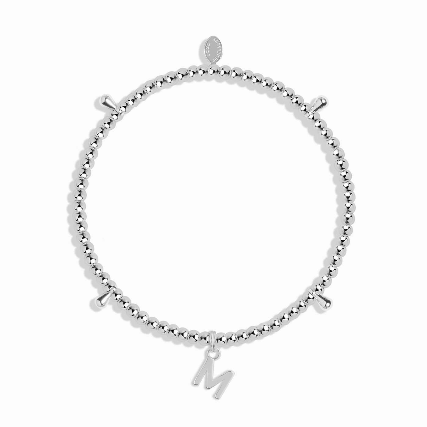Alphabet A Little M Silver Plated Bracelet 7754