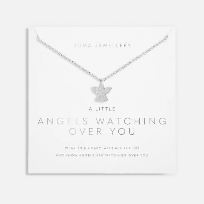 Angels Watching Over You Silver 46cm   5cm Necklace 6112