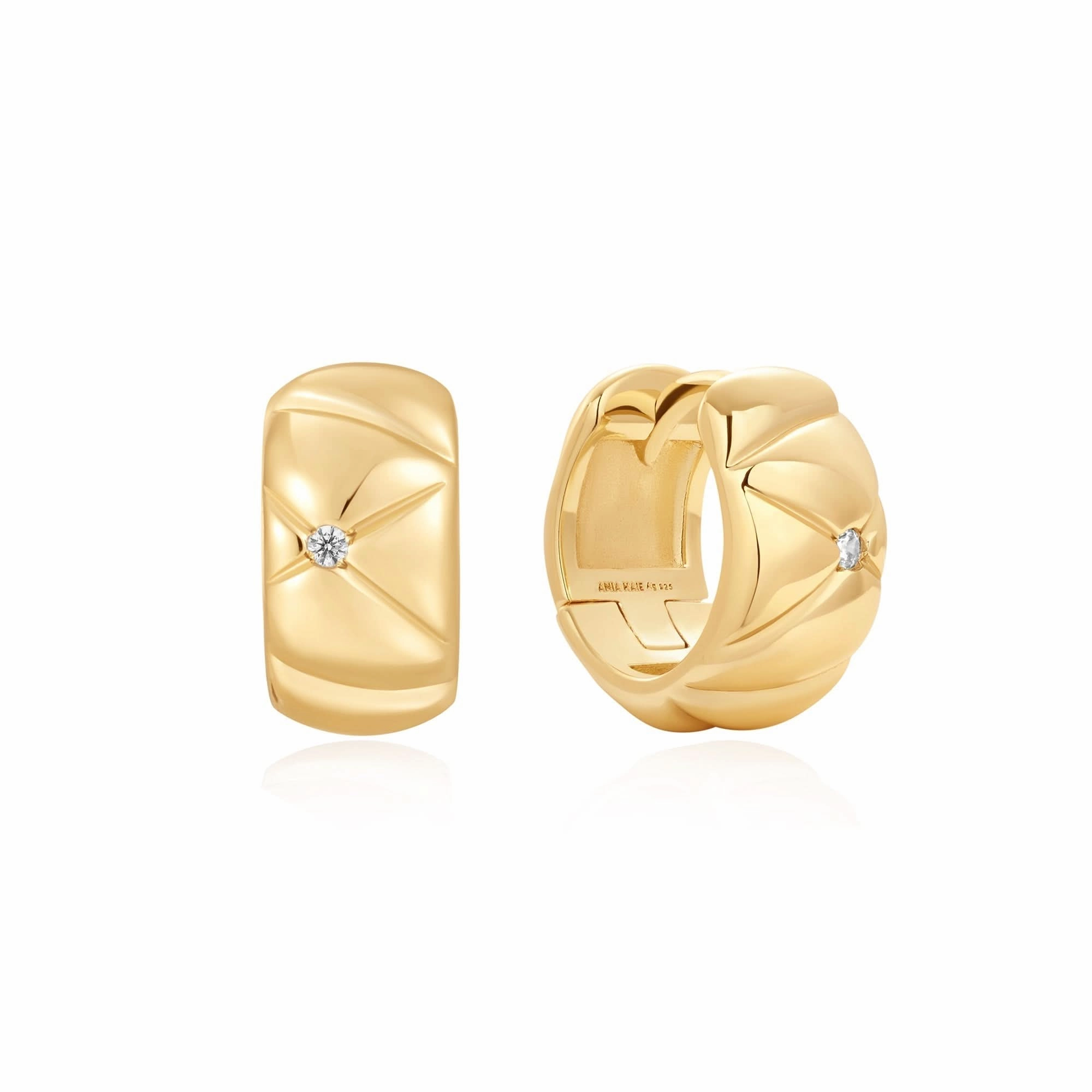 Ania Haie Gold Kiss Hoops E057-05G