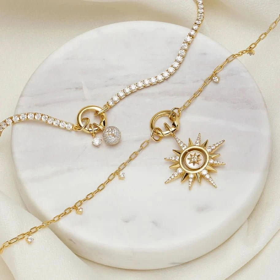 Ania Haie Gold Sparkle Chain Charm Connector Necklace N052-06G