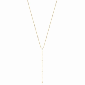 Ania Haie Gold Sparkle Point Y Necklace N053-05G