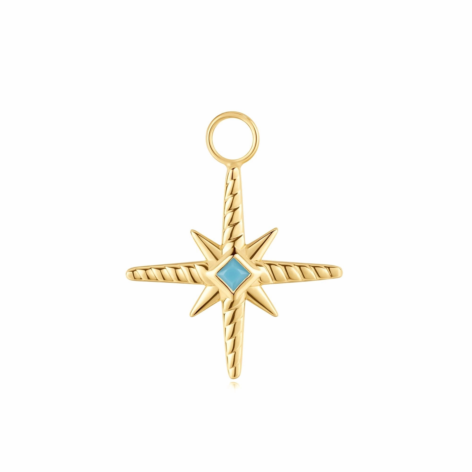 Ania Haie Gold Turquoise Cubic Zirconia Star Earring Charm EC060-04G