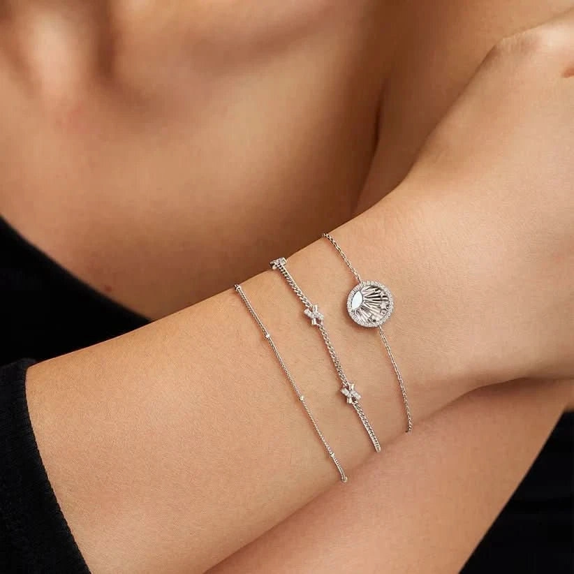 Ania Haie Silver Cross Station Bracelet B061-03H
