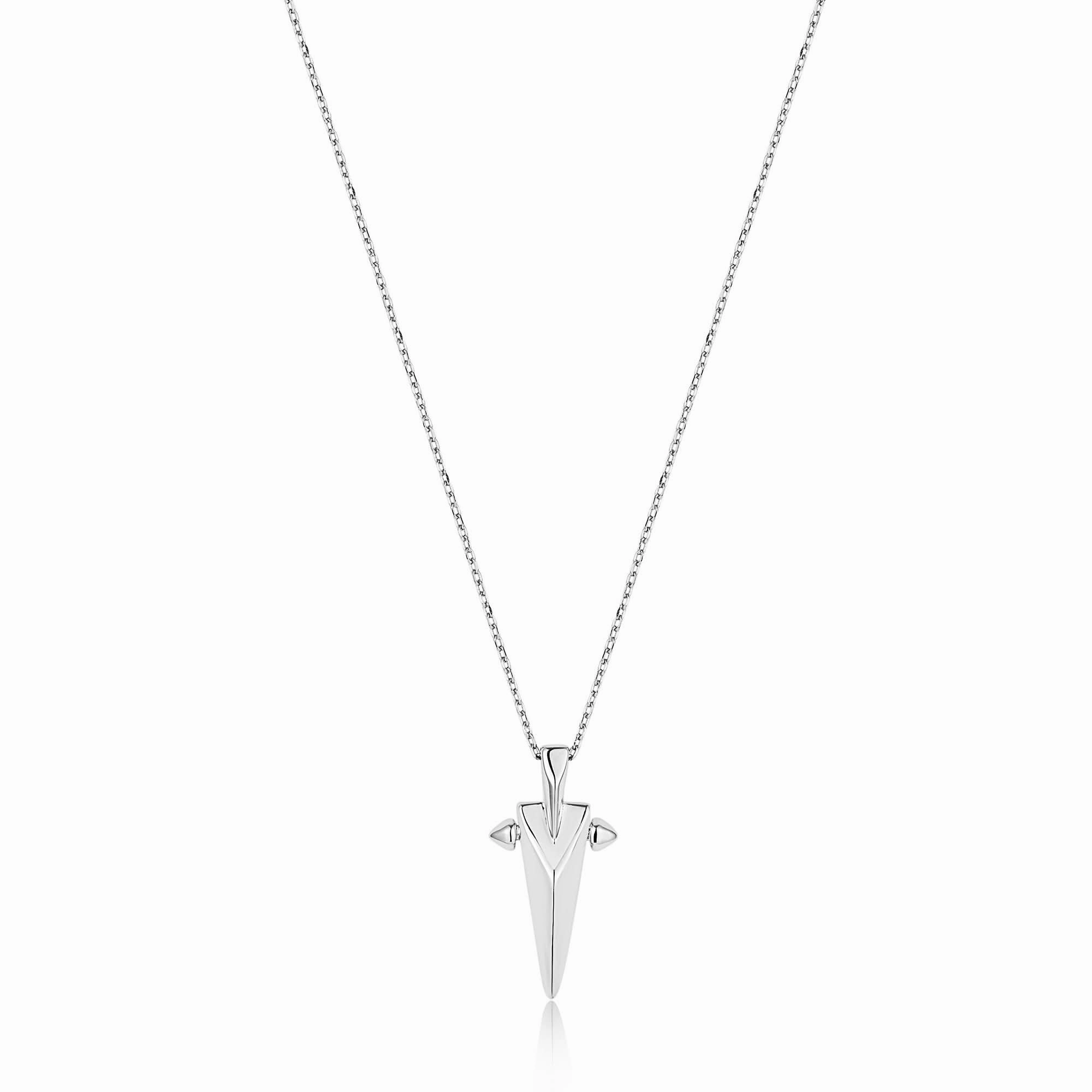 Ania Haie Silver Geometric Point Pendant Necklace N053-03H
