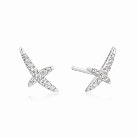 Ania Haie Silver Kiss Pav Studs E057-02H